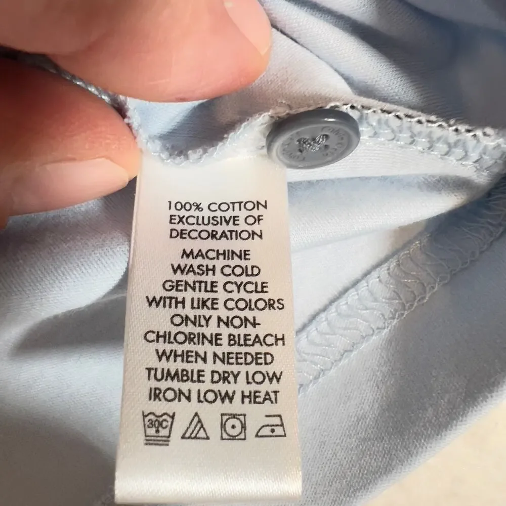 Calvin Klein Polo Shirt Men's XL Blue Colorblock Short Sleeve SOFT Cotton Resort